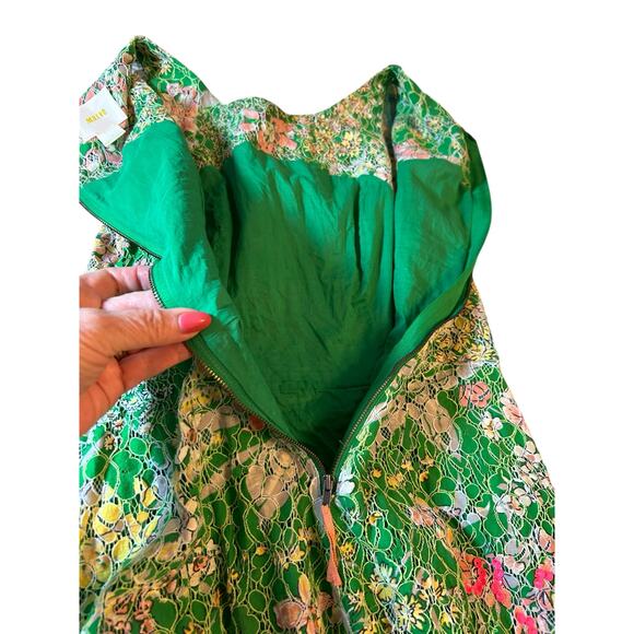 Anthropologie Maeve Verbena Green and Pink Floral Dress - Size 4 - Picture 10 of 16